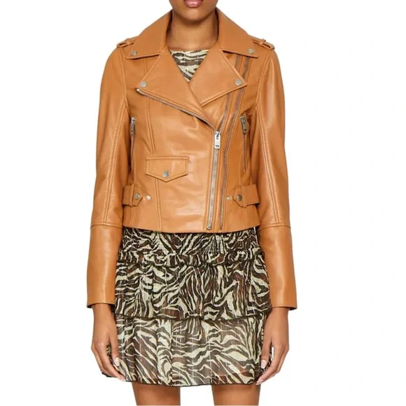 Walter Baker Leather Moto Jacket - Picture 1 of 9